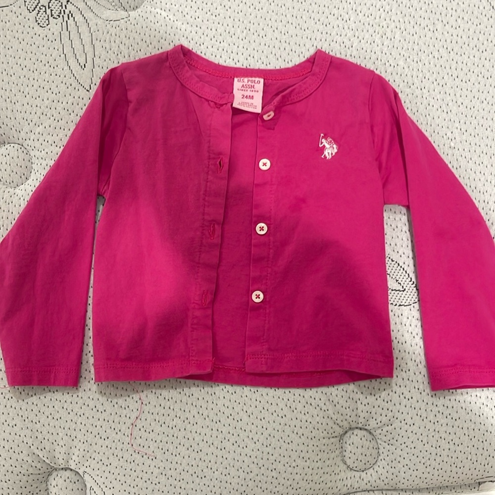 Pink Polo Cardigan